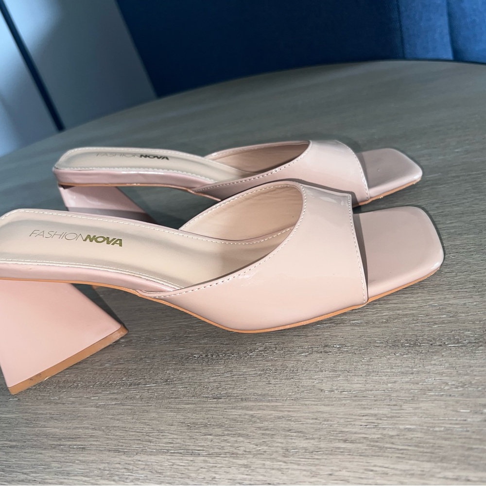 Fashion Nova Pink Block Heel Heels